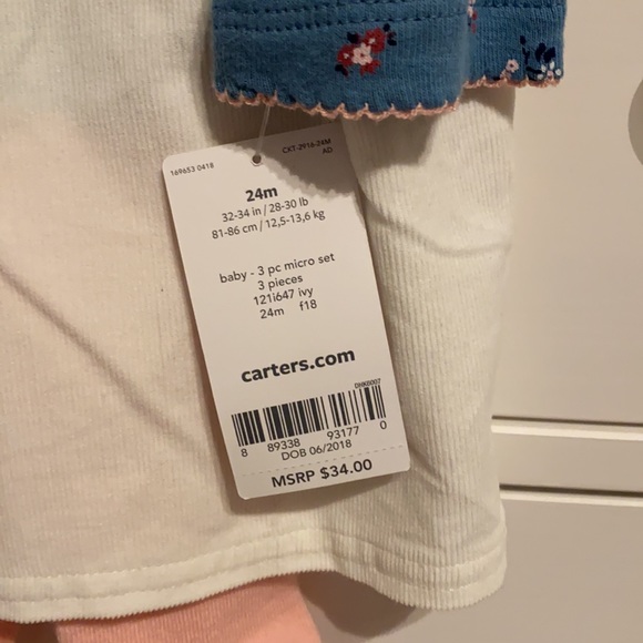 NWT Carter’s cat jumper set with tights - Picture 2 of 2